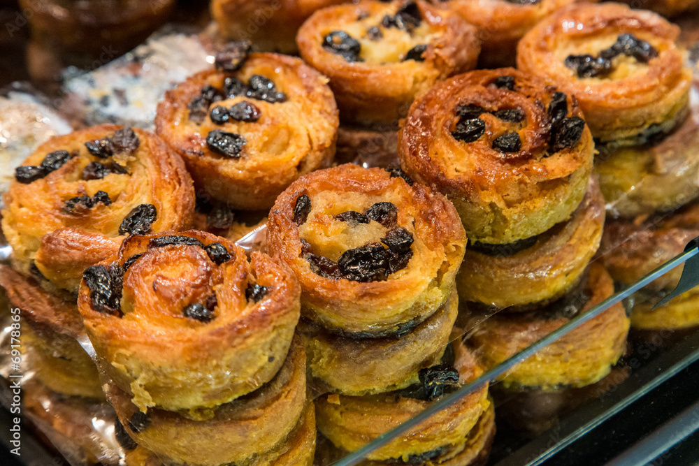 french pastries stacked