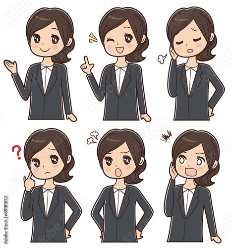 女性　表情セット