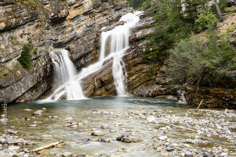 Cameron Falls at Waterton Lakes National Park in Alberta, Canada