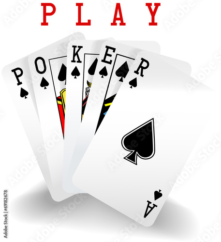 Poker Playing Cards Win Hand