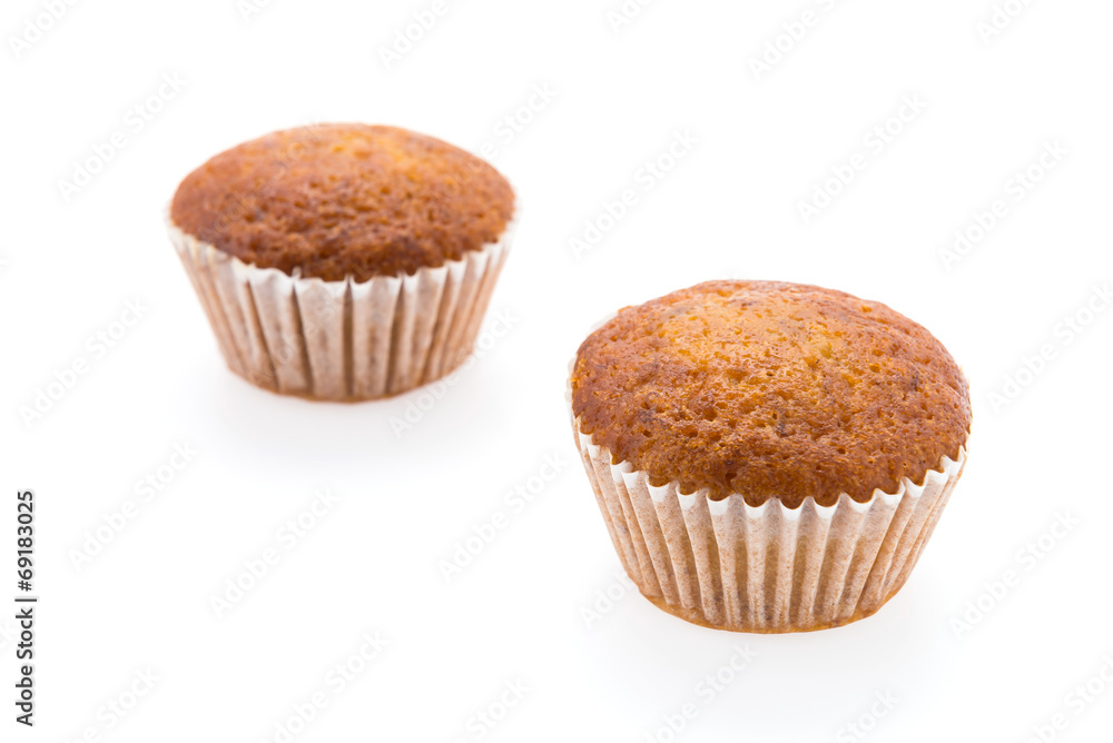 Banana cakes isolated on white Banana cakes isolated on white