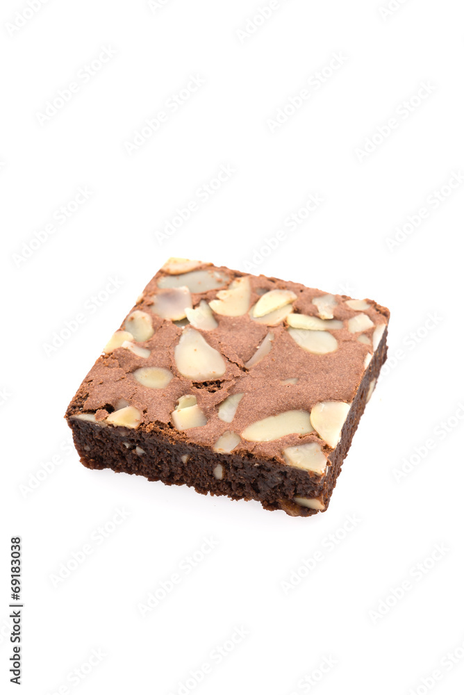 Brownie isolated on white Brownie isolated on white