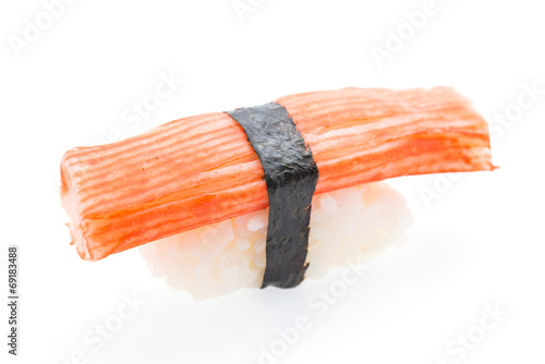 Sushi crab stick isolated on white