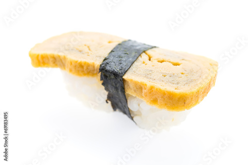 Sushi egg isolated on white