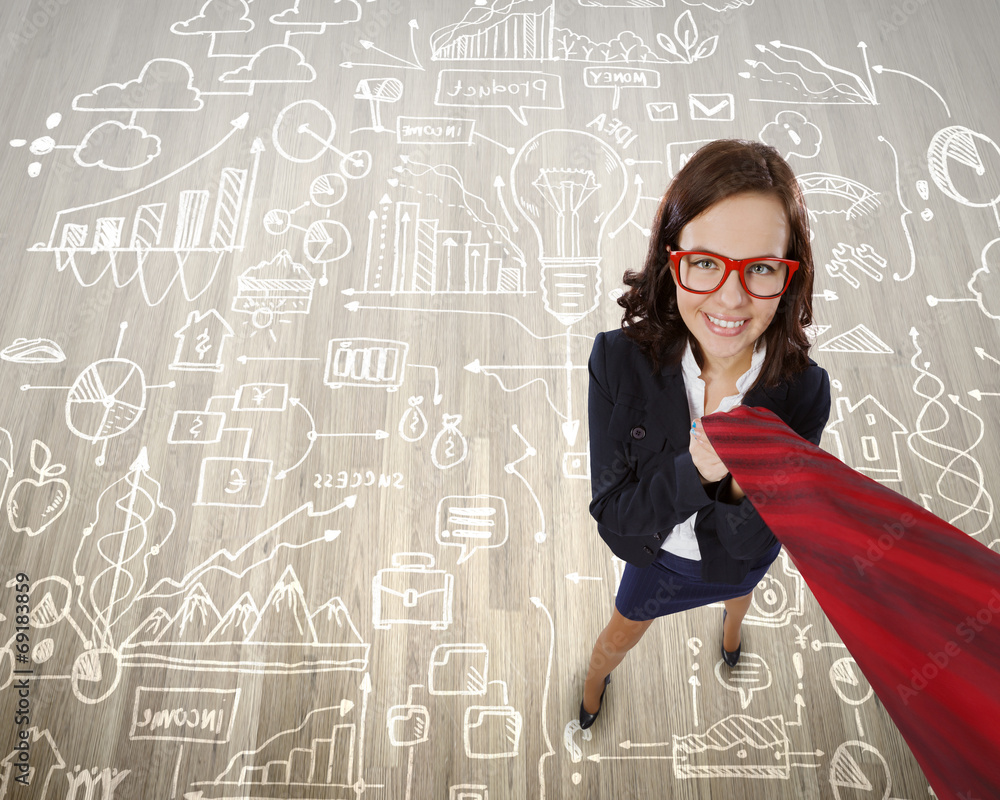 Fototapeta premium Funny businesswoman