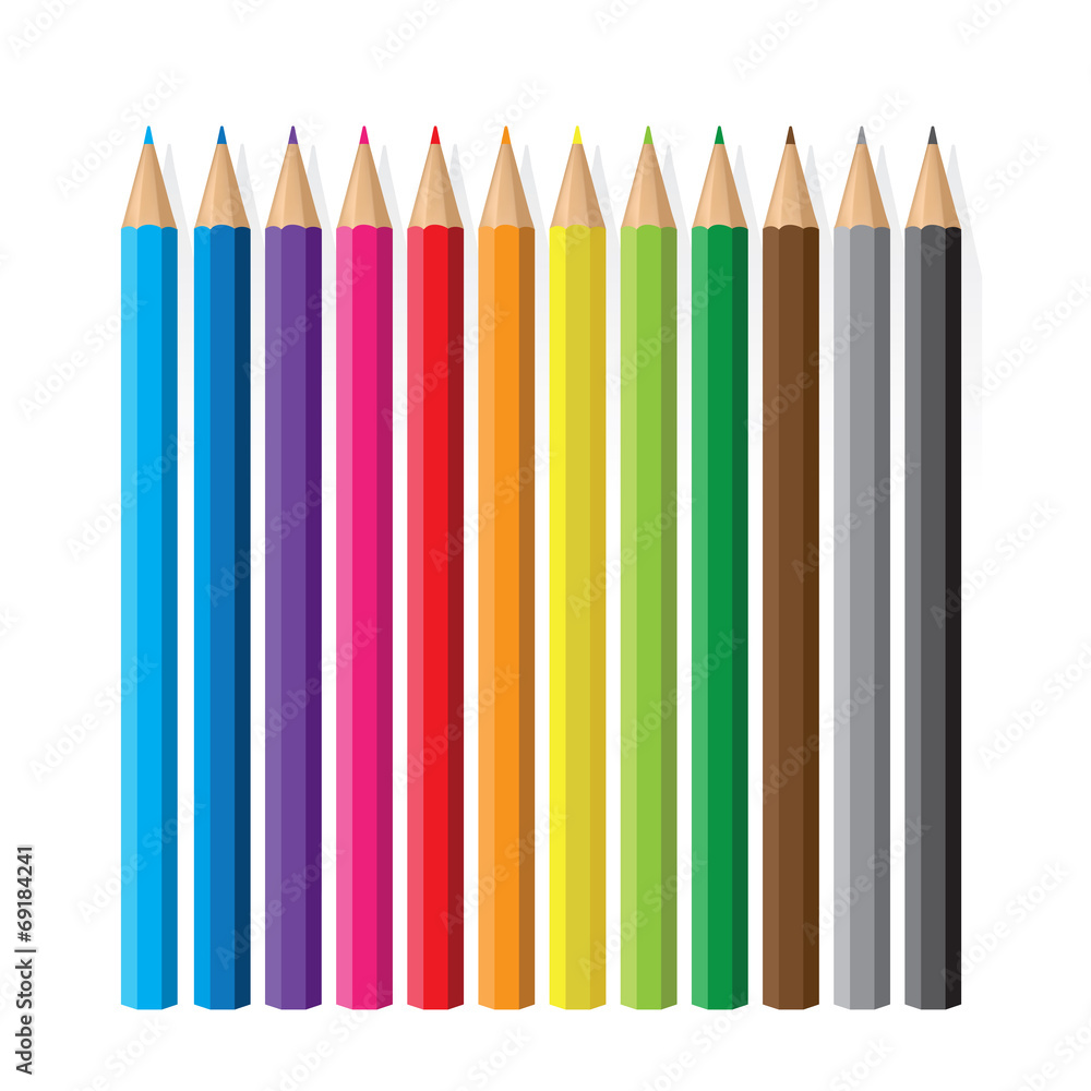 Set of color pencils