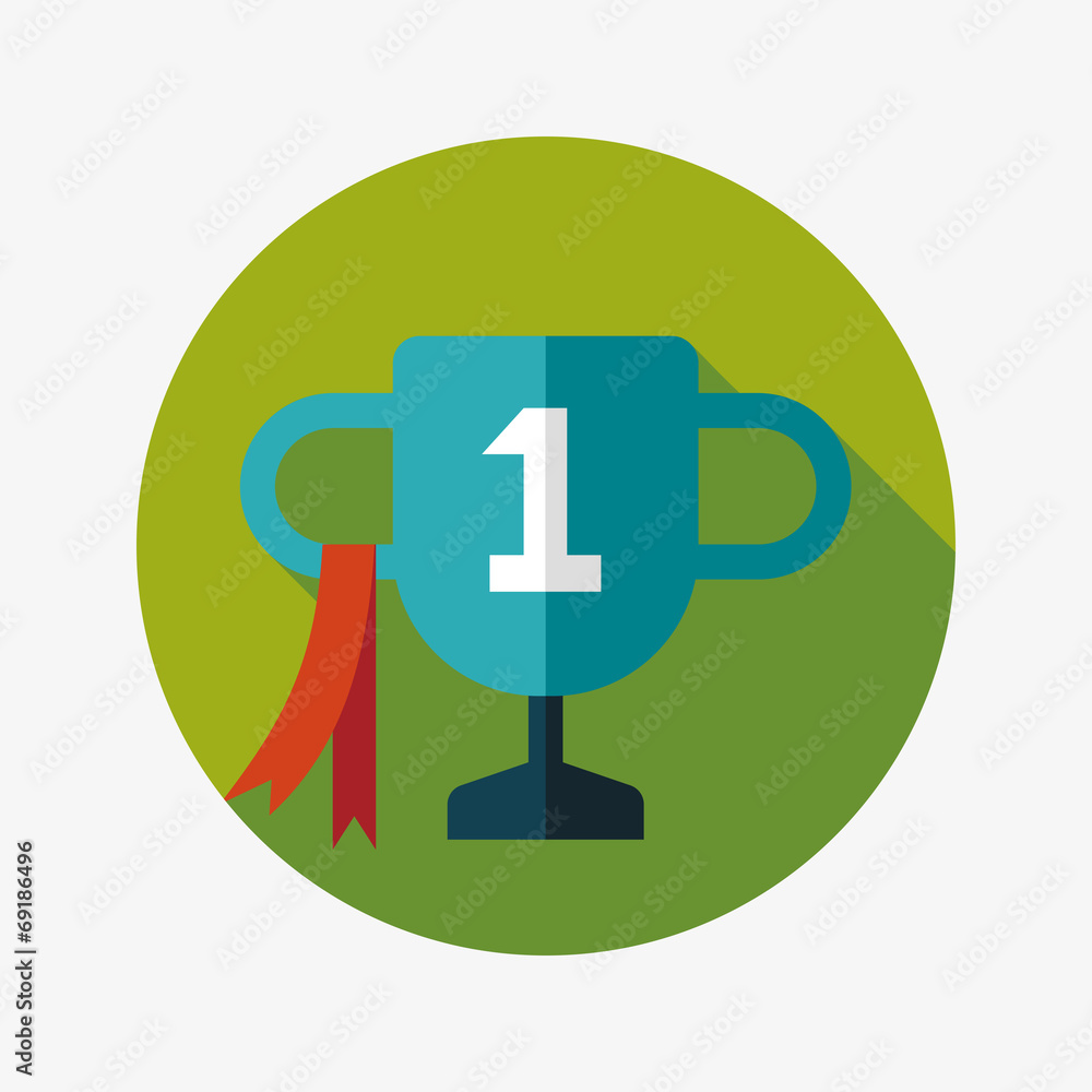 Trophy Cup flat icon with long shadow,eps10 Trophy Cup flat icon with long shadow,eps10