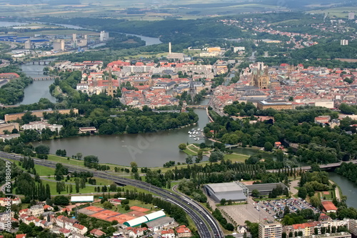 Vue aérienne de la ville de Metz - Moselle - France © philippe montembaut