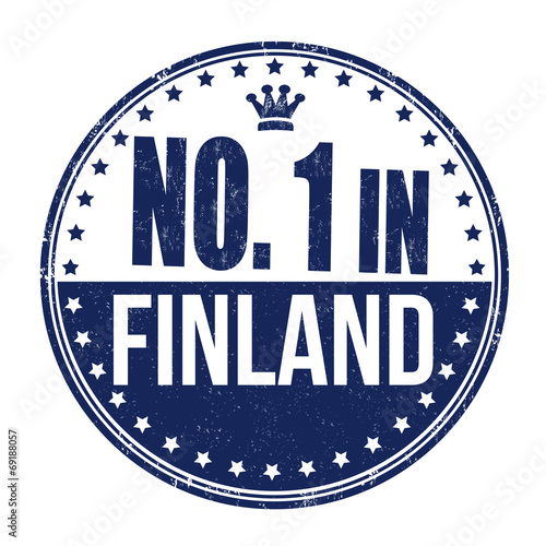 Number one in Finland stamp
