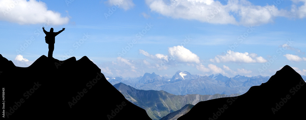 Bergsteiger in den Alpen