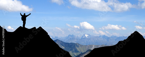 Bergsteiger in den Alpen