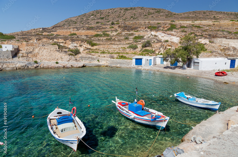 Ag. Nikolas bay, Kimolos island, Cyclades, Greece Ag. Nikolas bay, Kimolos island, Cyclades, Greece