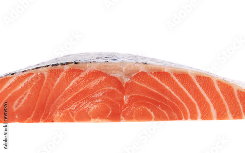 Raw uncooked salmon fish.