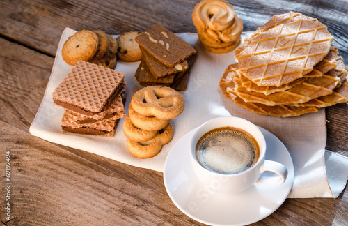 Butter and almond cookies photo