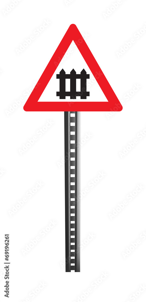 Traffic Warning Signboard - isolated Traffic Warning Signboard - isolated