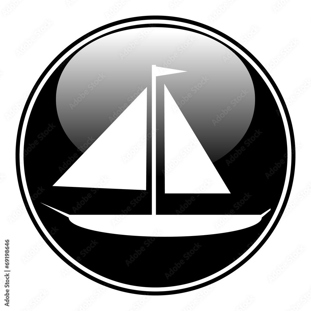 Sailing ship button Sailing ship button