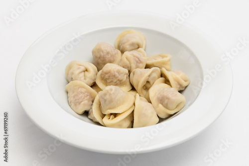 plate with delicious dumplings