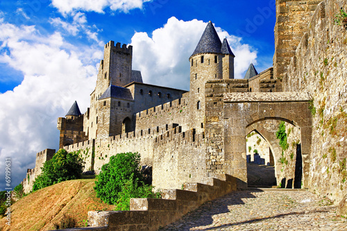 medieval castles of France - Carcassonne, most biggest forteress photo