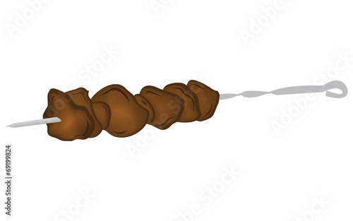 meat kebab skewer