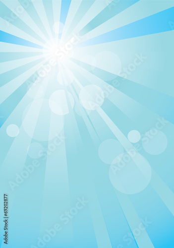 Blue abstract background with rays