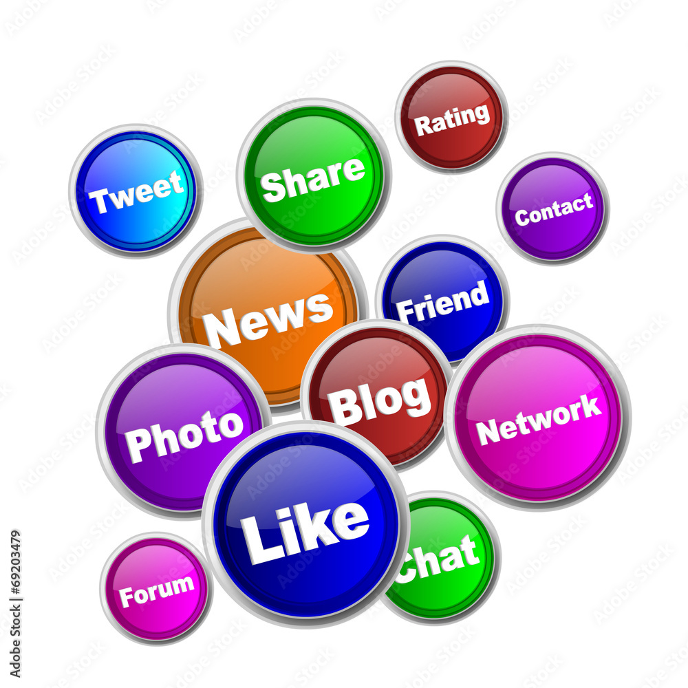 social media concept glossy with shadow and border social media concept glossy with shadow and border