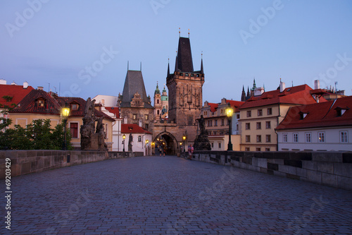 Charles bridge at night, Prague