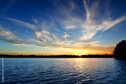 Foto Northern Wisconsin Lake Sunset