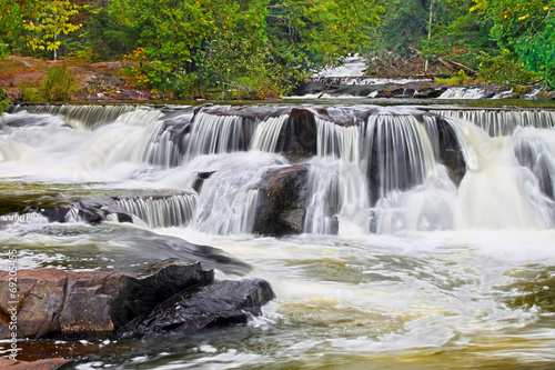 Bond Falls Waterfall in Michigan