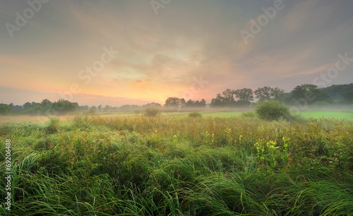 krajobraz wiejski, poranek photo