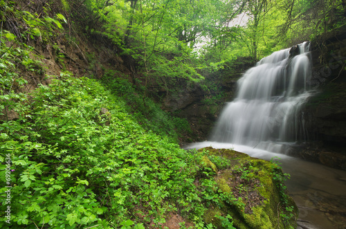 Waterfall in the forest of Bulgaria