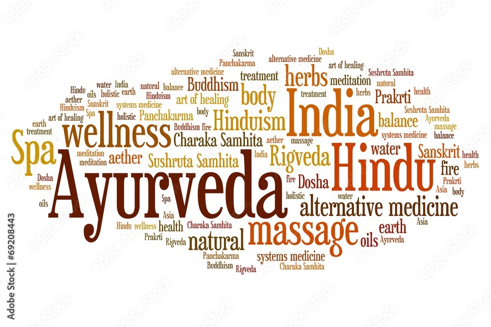 Fototapeta premium Ayurveda - word cloud concept