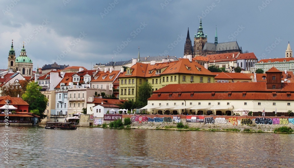 Prag, Moldau mit Kleinseite und Hradschin Prag, Moldau mit Kleinseite und Hradschin