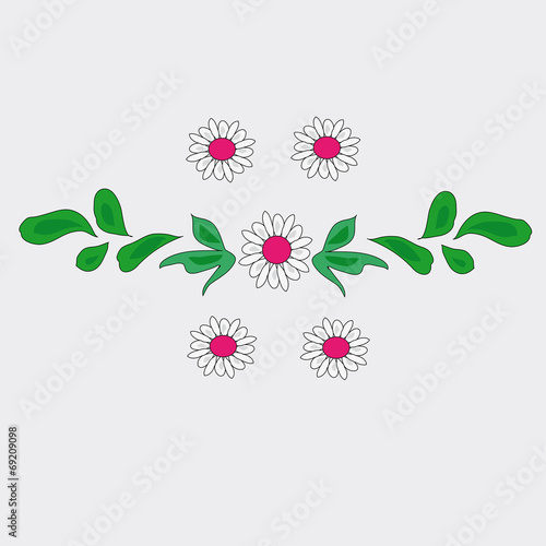The ornament of flowers