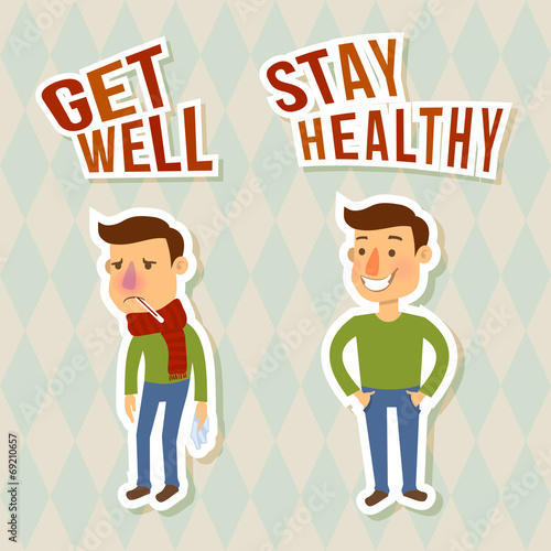 Sick and healthy characters
