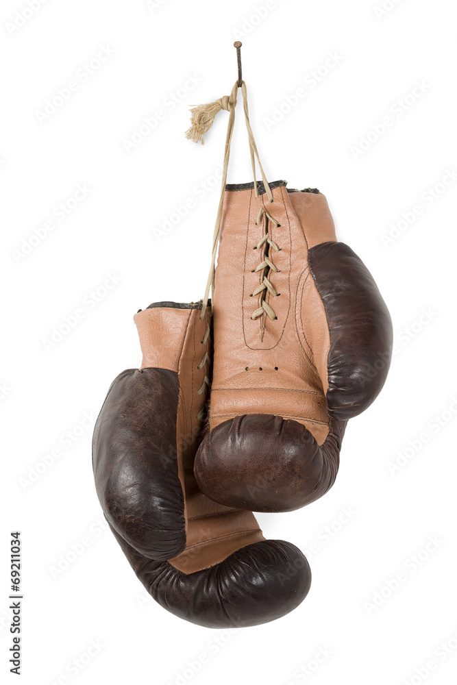 Vintage old boxing gloves