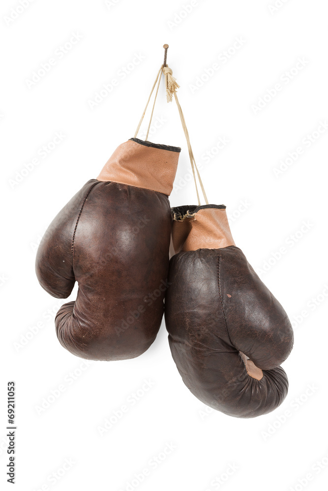 Vintage old boxing gloves