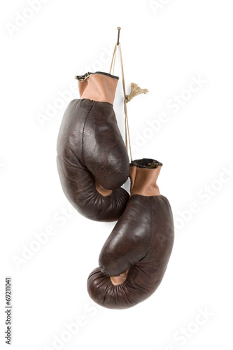 Vintage old boxing gloves
