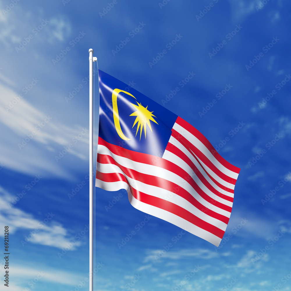 Obraz premium Waving Malaysian flag