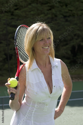 Portrait of female tennis player © petert2