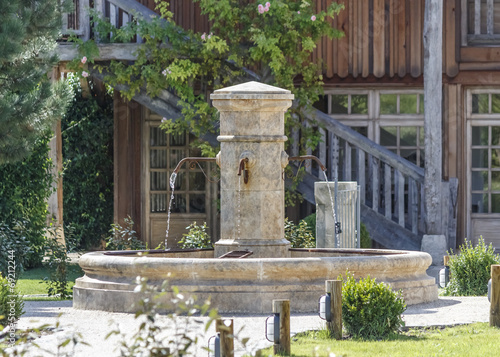 fontaine calme jardin