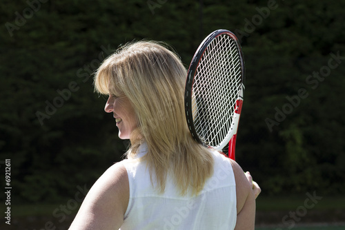 Portrait of female tennis player © petert2