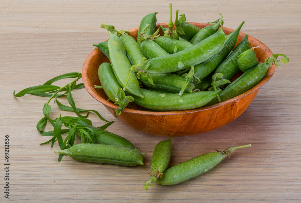 Green fresh peas