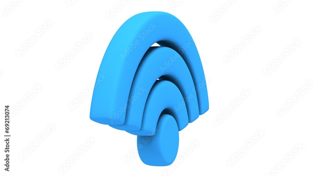 Wireless Network Symbol rotate. Seamless Looping Wireless Network Symbol rotate. Seamless Looping