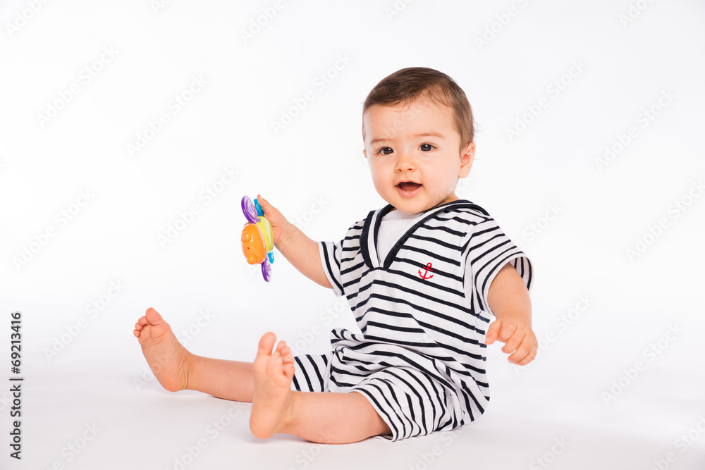 isolated studio portrait lovely toddler baby boy playing isolated studio portrait lovely toddler baby boy playing