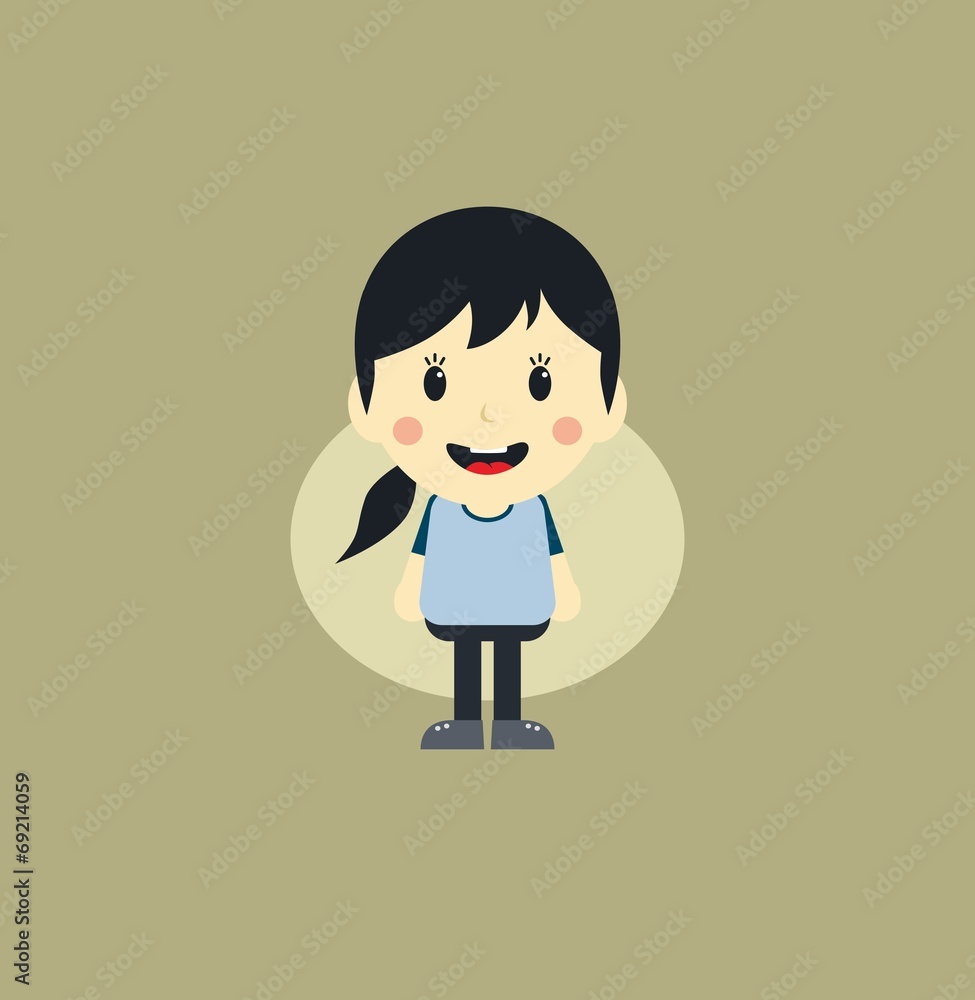 cute girl cartoon character cute girl cartoon character