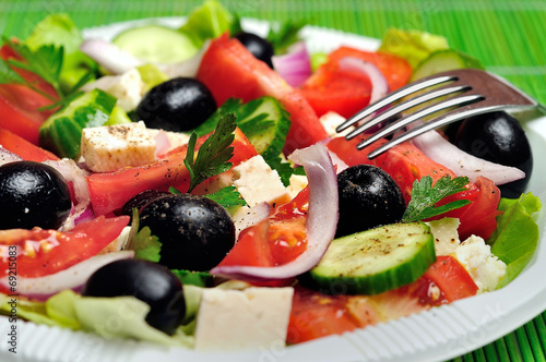 Plate with salad