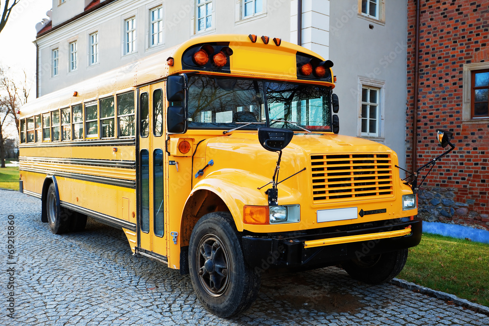 Yellow School Bus Waiting for Students Yellow School Bus Waiting for Students