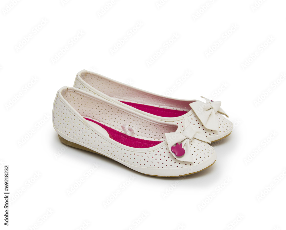 Ballet shoes isolated on the white Ballet shoes isolated on the white