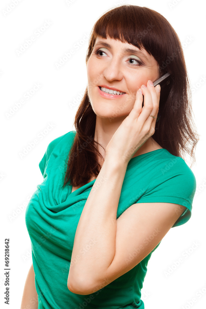 Woman fashionable girl talking on the mobile phone Woman fashionable girl talking on the mobile phone