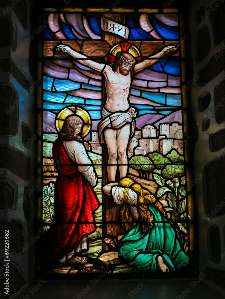 Crucifixion of Jesus Christ - stained glass